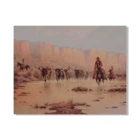 Home Fashion Vintage Cowboy Portrait Oil On Canvas Poster (Option: EPB22048-20x25cm)