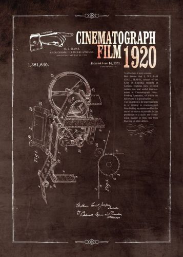 Vintage Industrial Mechanical Drawings Wall Decoration Canvas Poster