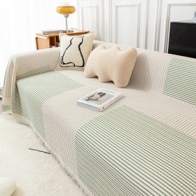 Striped Sofa Towel Anti-cat Scratch Protector Multi-function Blanket (Option: Dream of Summer Night-180x420cm)