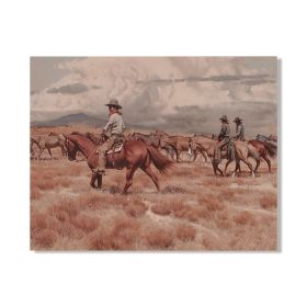 Home Fashion Vintage Cowboy Portrait Oil On Canvas Poster (Option: EPB22047-60x80cm)