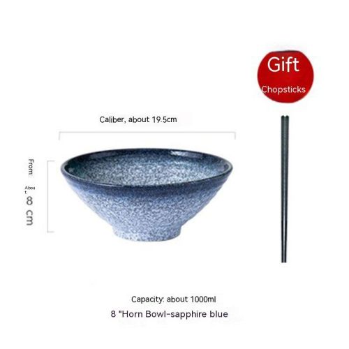 Household Ceramic Large Ramen Bowl Tableware Set