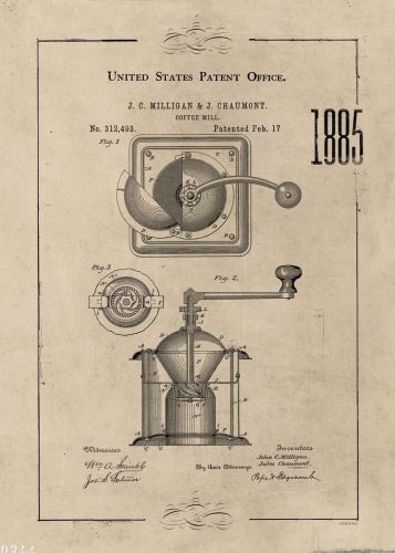 Vintage Industrial Mechanical Drawings Wall Decoration Canvas Poster