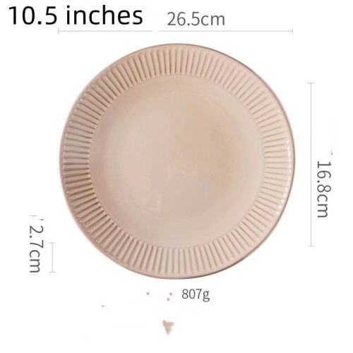 Vintage Ceramic Round Dessert Plate Rice Bowl