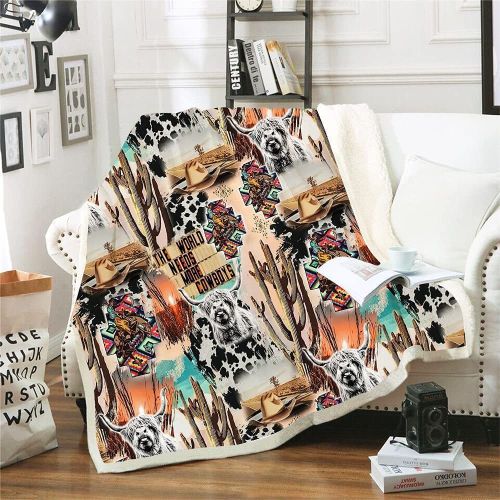 Cows Pattern Cartoon Children's Printed Blanket